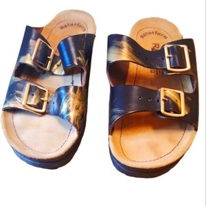 Rohde Naturform Laced Open Toe Brown Sandal Ladies EUR 37 - Made in Portugal